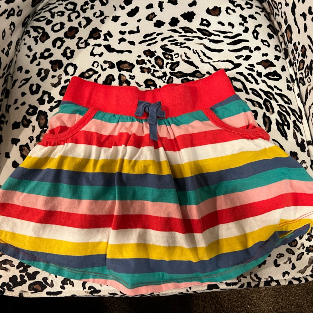 mini boden rainbow skort 4-5 euc